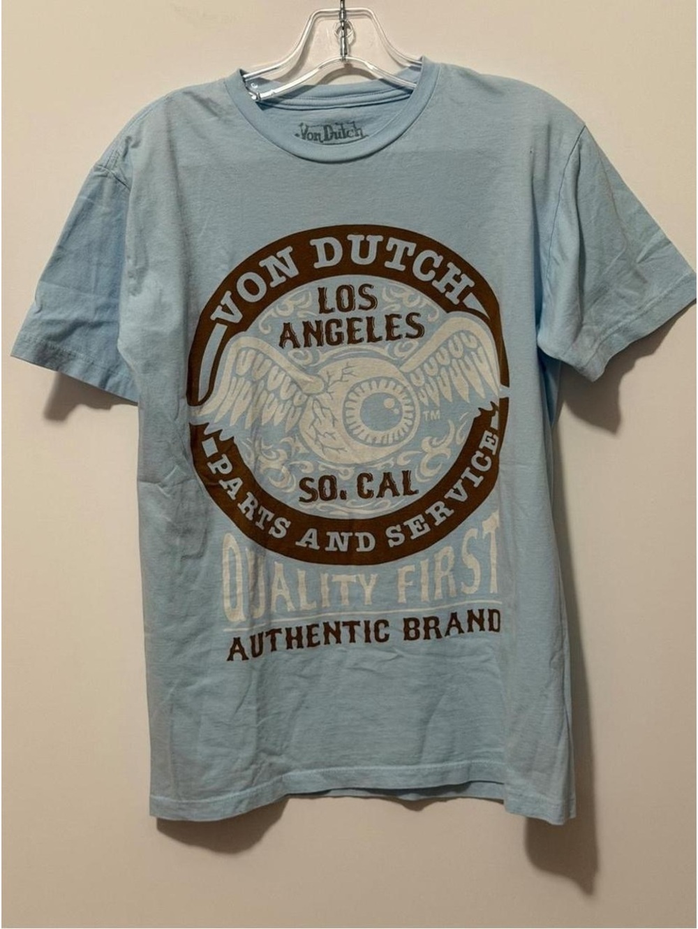 Von Dutch Los Angeles Light Blue Graphic T Shirt